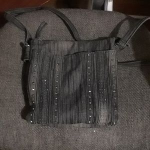 Dark Grey Denim Crossbody